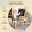 AIYAPLAY Kids Easel with Paper Roll 3 in 1 for Ages 3-6 Natural Wood Finish