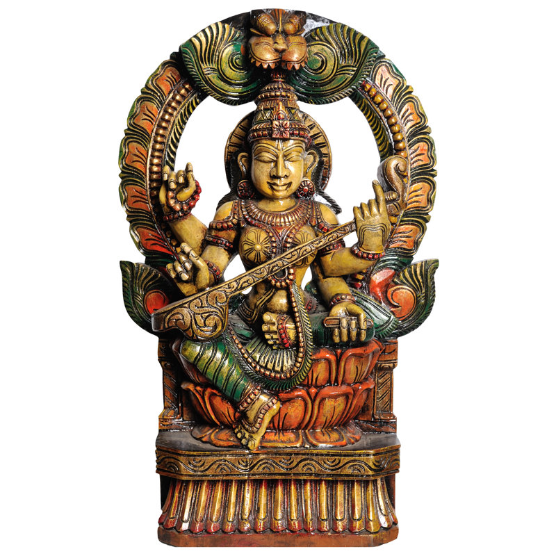 Déesse Saraswati jouant au Veena