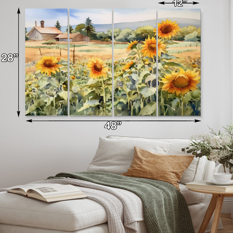 Farmhouse Plants & Flowers Wall Decor on Metal