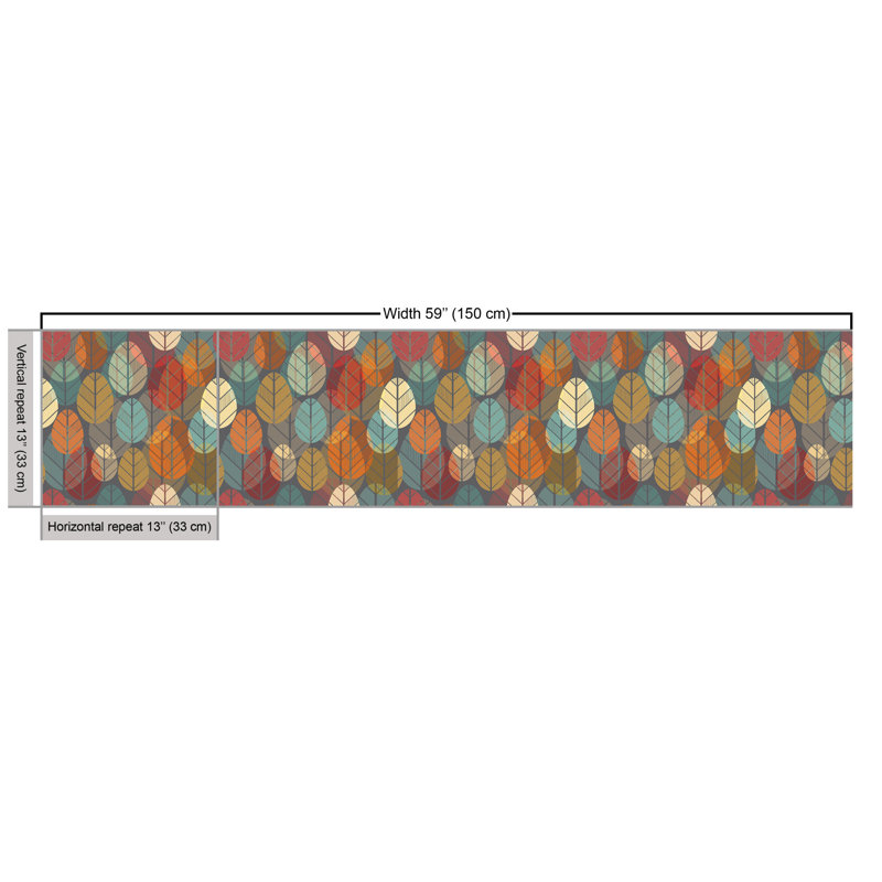 Paradis Colourful Round Leaves Fabric