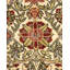 Tapis unique bleu / rouge / jaune noué à la main 6 pi x 8 pi 7 po Tygan