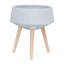 S / 2 DÉCORSEUR DE PIERREZZO 11/15 "AVEC PIEDS EN BOIS, GRIS