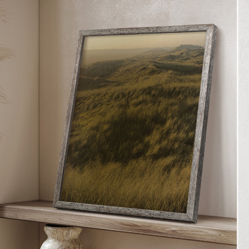 Golden Fog I, reproduction encadrée - bois massif, H 30 po x l 24 po