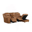 Ensemble de canapé modulaire en similicuir brun contemporain 2 pièces