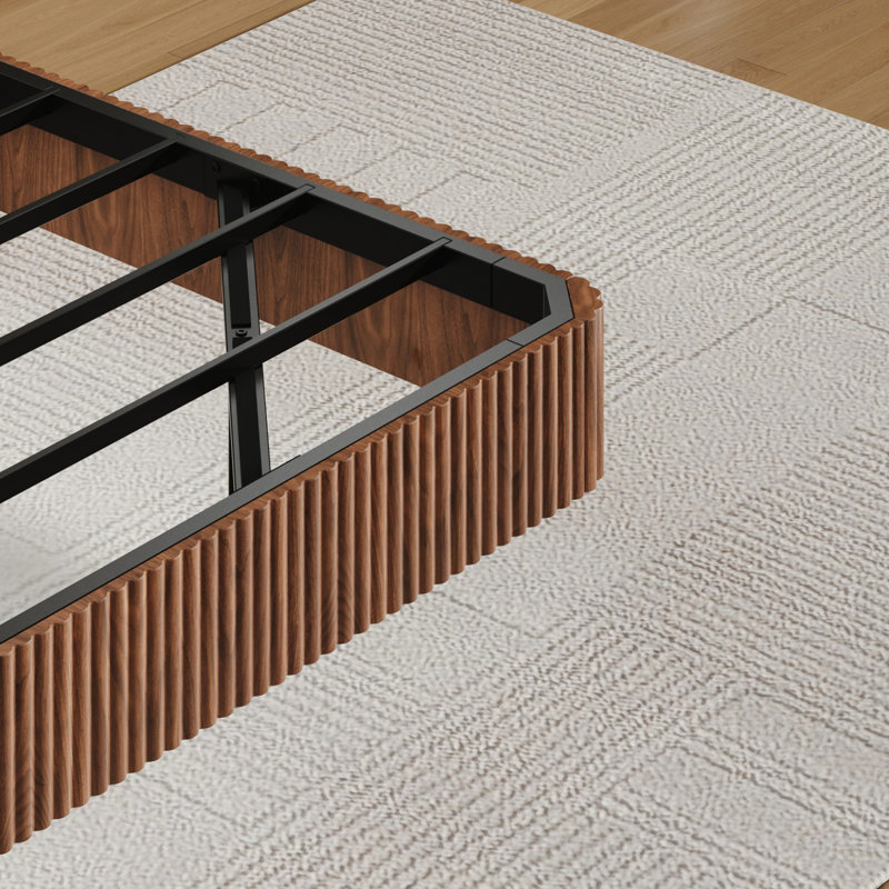 Bed For Bedroom, Walnut, Queen