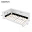 Lit plateforme tapissier simple avec ports USB, ceinture DEL et 2 tiroirs-601541666