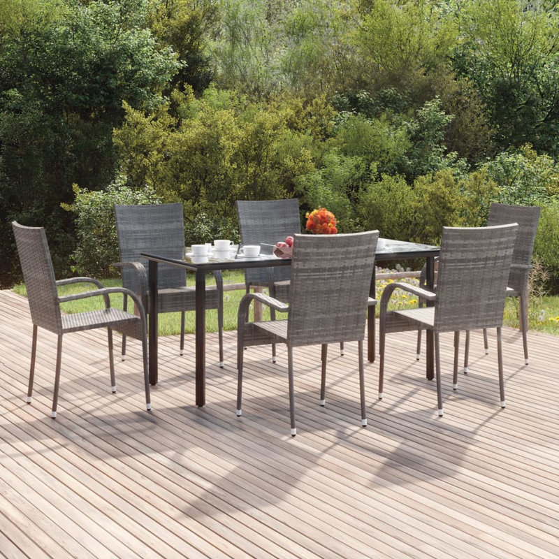 Dylanthomas Rectangular 6 - Person 63" Long Dining Set, Brown