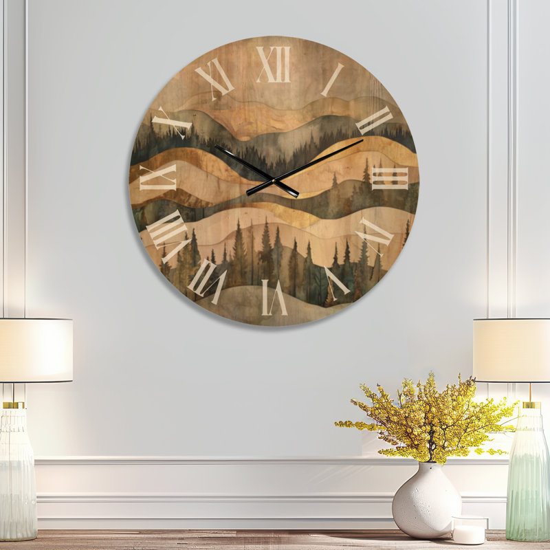 Très grande horloge murale Woodland, Medium