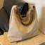 Sac fourre-tout en suède blanc