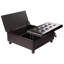 Grande table basse avec repose-pieds capitonné et capitonné avec rangement et dessus carré 35,43 po Ciara-200091324