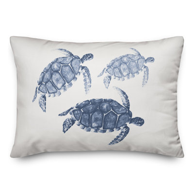Watercolor Sea Turtles Throw Pillow