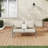 Heim 1-Piece Aluminum Outdoor Loveseat With Beige Cushions-122506431