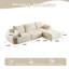 Canapé beige moderne en mousse à mémoire de forme compressée, grands canapés modulaires pour le salon, canapé modulaire Cloud pour animaux de compagnie, tissu en velours côtelé, causeuse très profonde, sans assemblage avec coussins-558823153