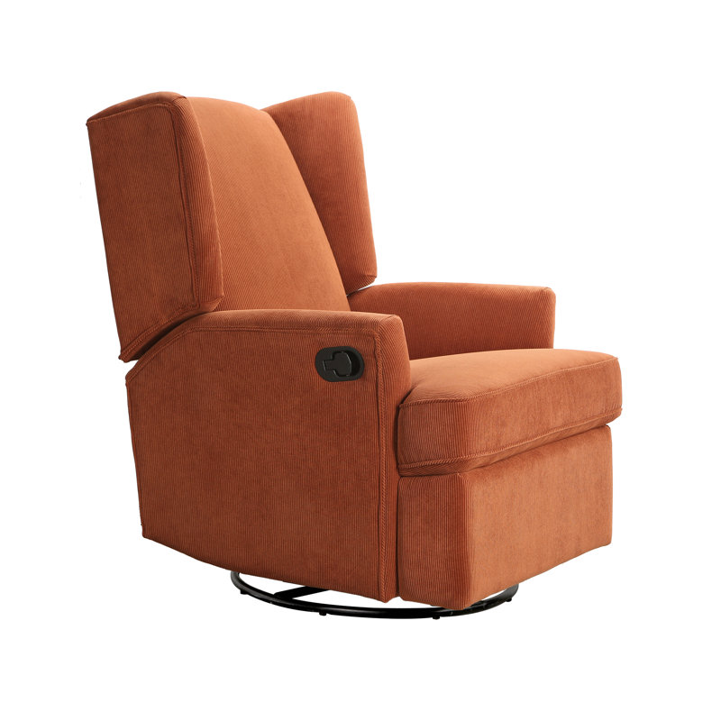 Swivel Reclining Glider, Umber Polyester Blend