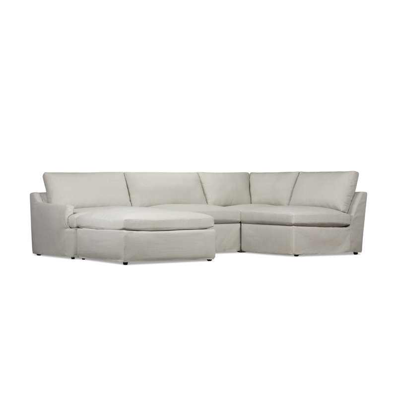 Canapé modulaire 5 pièces Wrenley, Croisière à la dérive, Toile gris clair Macarena
