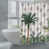 Motif de palmier vert / gris / brun