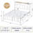 Metal Platform Bed Frame with Built-in Charging Station & LED Lights, Vintage Style Headboard and Footboard-977787669-977787670