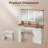 42.54'' Vanity Desk With Led Lights, Drawers And Outlets
