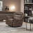 Plush Transitional Glider Recliner with Pillow Top Arms & Solid Wood Base – Manual Recline & Glide