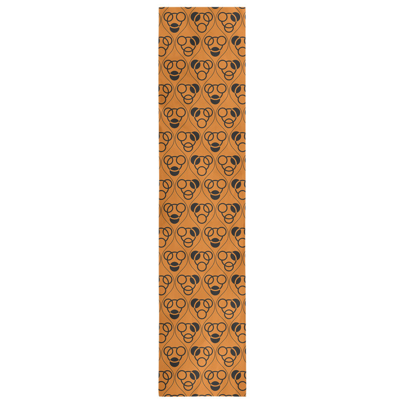 Chemin de table fêtest hol, L 90 po x l 16 po, Jaune / Noir, Polyester