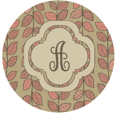 Tapis rose tissé à la machine à motif oval délicat Ovorgos