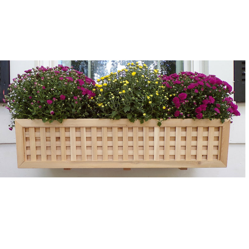 Boîte à fleurs en bois de cèdre Tolchester, H 8 po x l 49 po x P 11 po