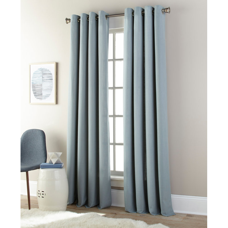 Imhoff Room Darkening Curtain Single Panel, 52" W x 95" L, Mineral