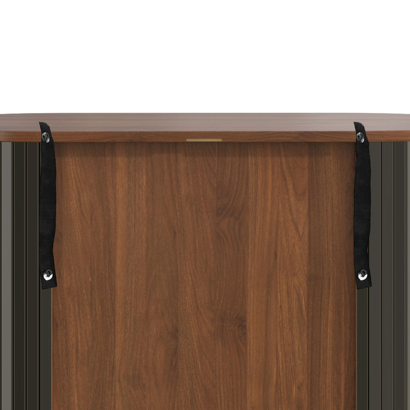 28"W Home Bar Cabinet With Wine Rack, Black