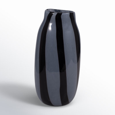 Mele Modern Striped Glass Vase