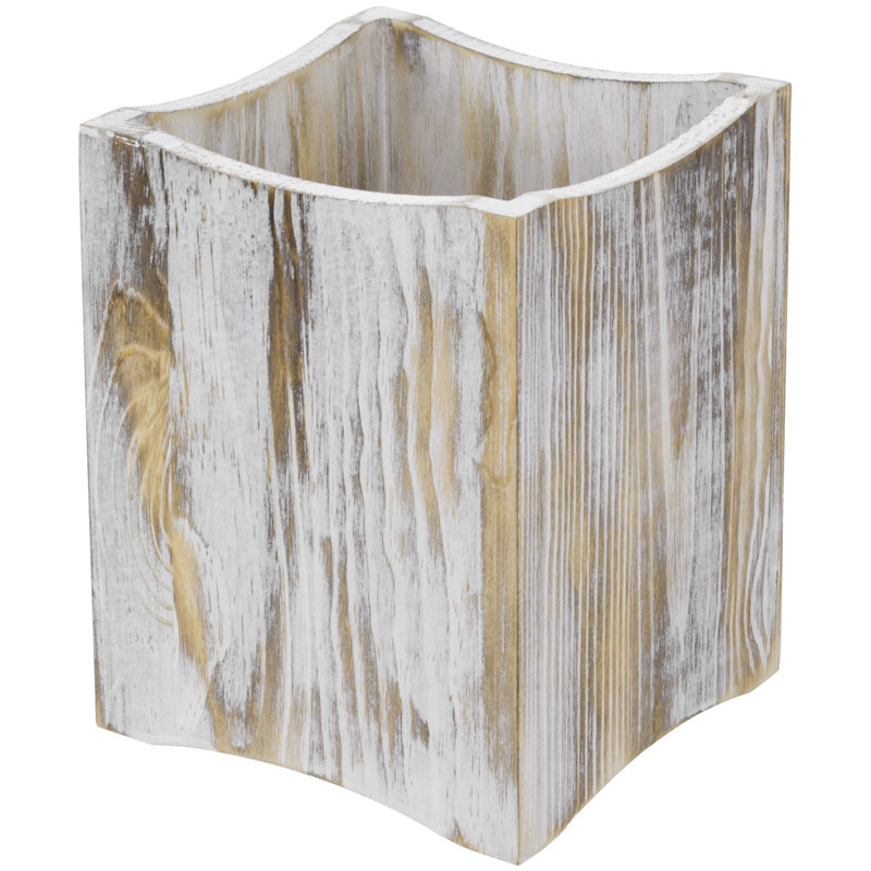Wood Rectangle Utensil Crock