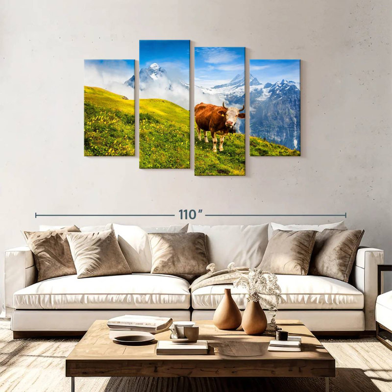 Vache Brampt des Alpes bernoises, H 48 po x l 75 po