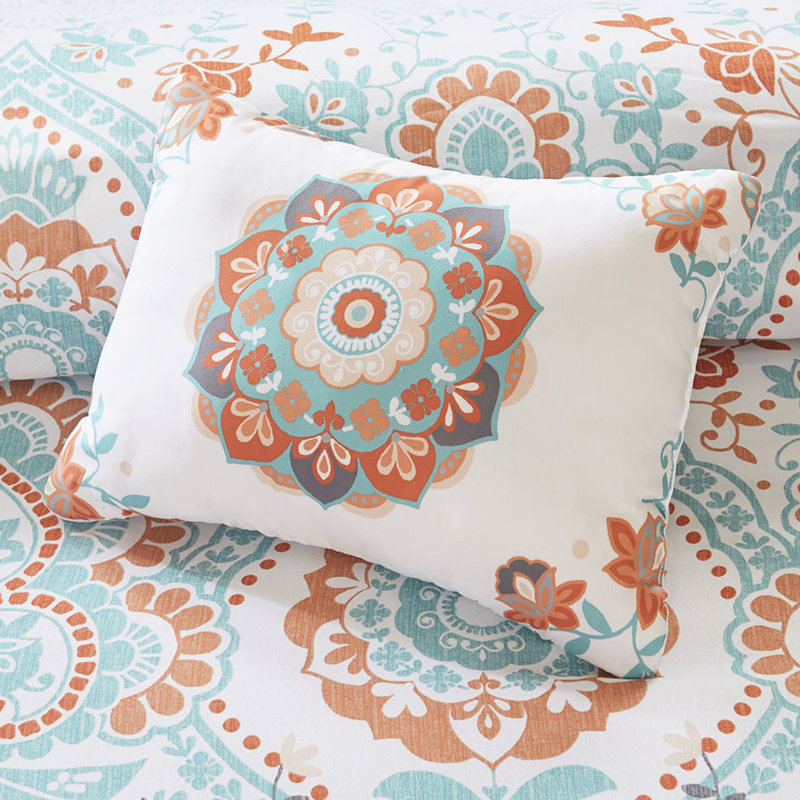 Édredon pour lit simple TG avec draps, Édredon simple TG + 1 taie décorative, Marine