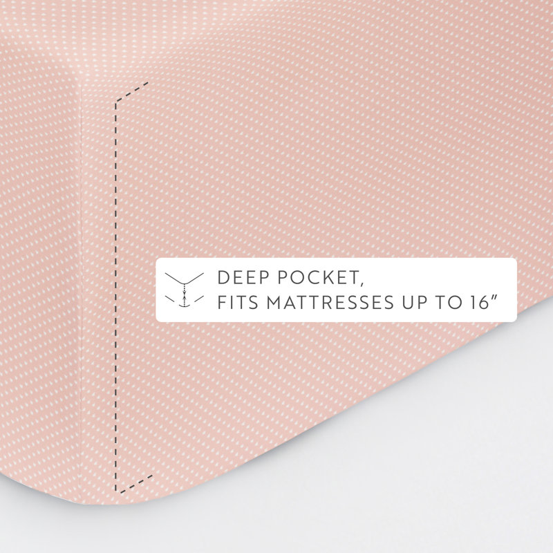 Home My Heart Pattern Microfiber Sheet Set, Pink, Cal.King Sheet Set + 1 Fitted Sheet + 2 Pillowcase