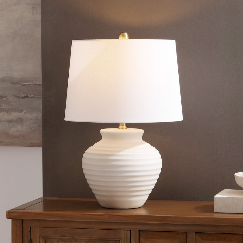 Adstock Ceramic Table Lamp, Bone