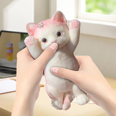 Jouet en forme de chat pour soulager le stress, jouet en peluche pour les amoureux des chats