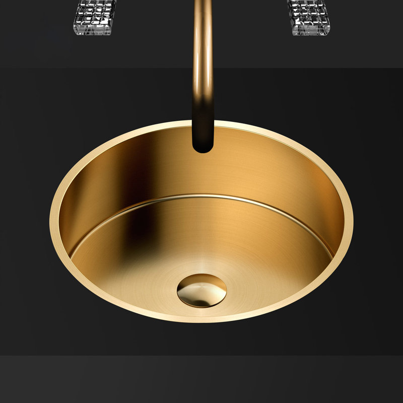 Honora 14.7'' L Bathroom Sink, Brushed Gold