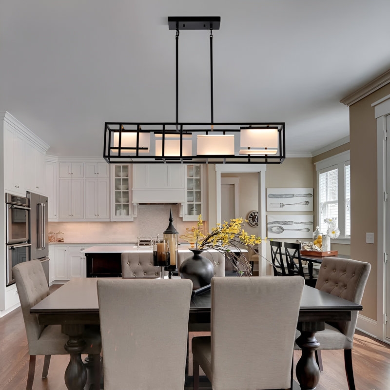 Redvers LED 40 inch Black Linear Pendant Ceiling Light Led Panel