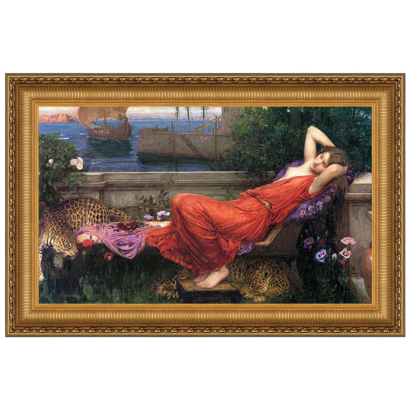 "Ariadne" By John William Waterhouse Framed Print on Canvas, 16.25" H x 22.25" W