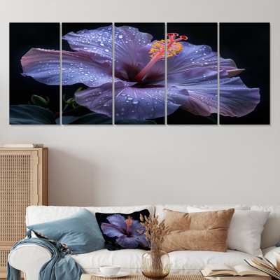 Hibiscus mauve et rose