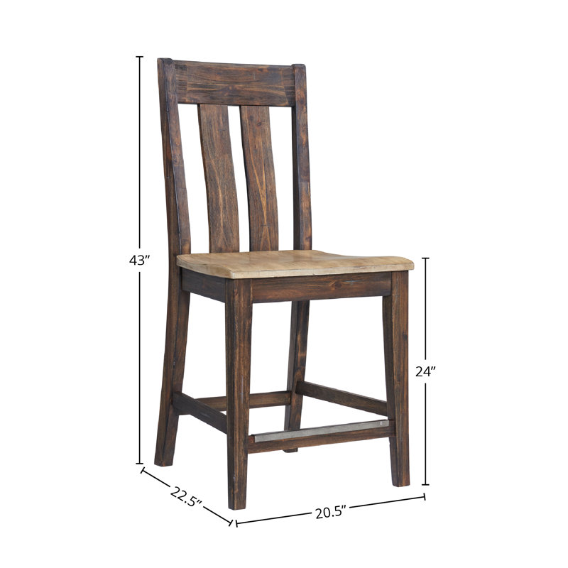 Tabouret de comptoir avec siège en bois Raashid Transitions