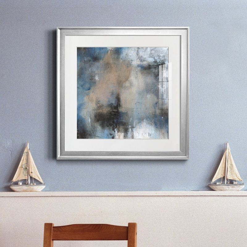 18_Shifting Motion II - reproduction encadrée de qualité supérieure - prête à être accrochée, Cadre argenté