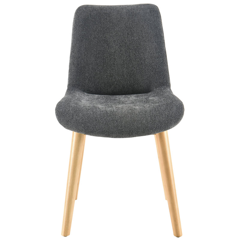 Hamish 47cm H Linen Blend Upholstered Parsons Chair, Dark Grey