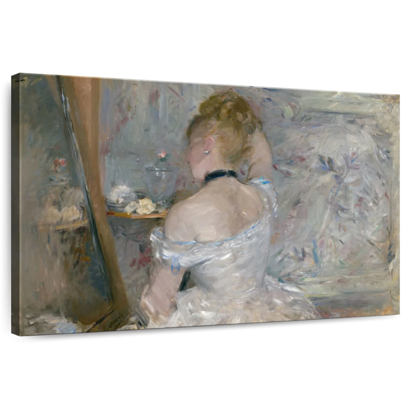 Femme Leisha à sa toilette, H 30 po x l 45 po
