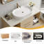 Meuble-lavabo mural 39,3 po avec lavabo ovale en céramique-130583657