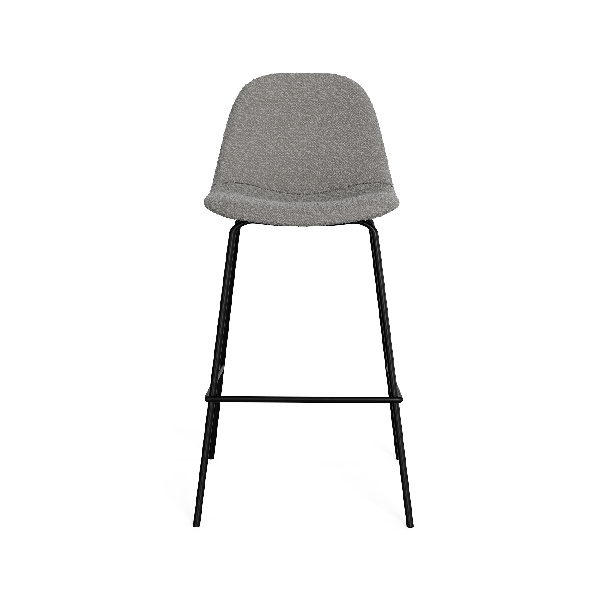 Kody Upholstered Bar & Counter Stool, Gray Boucle, Counter Stool (23.5" Seat Height)