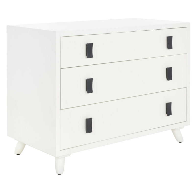 Damanpreet 35.4'' W 3 - Drawer Dresser, White