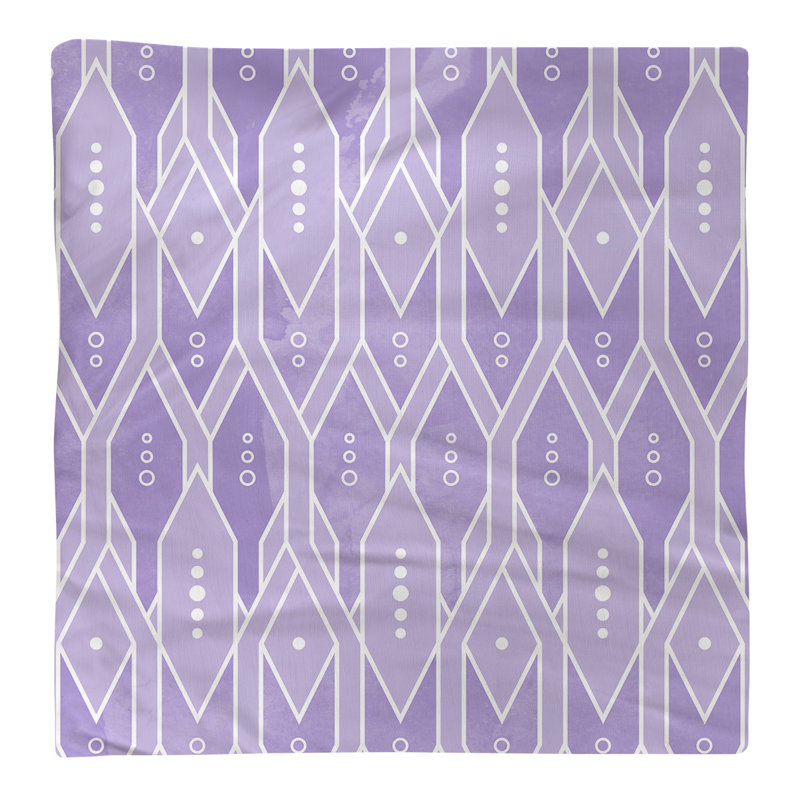 Mcguigan Polyester Geometric Square Napkin, Purple, 22 H x 22 W x 0.1" D, Cotton