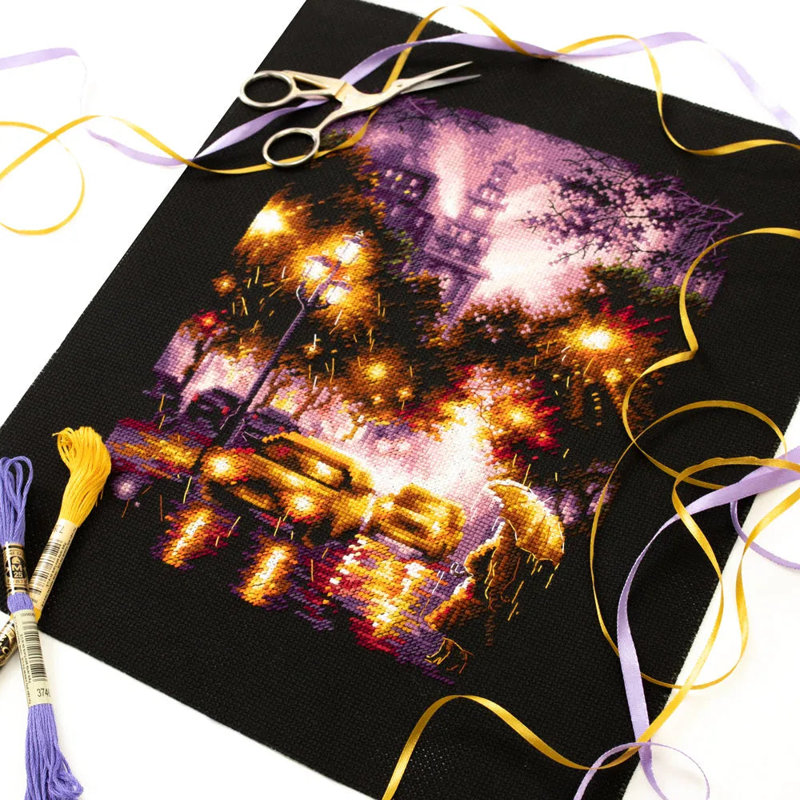 Kit de point de croix compté Magic Needle Rainy Night 550-762