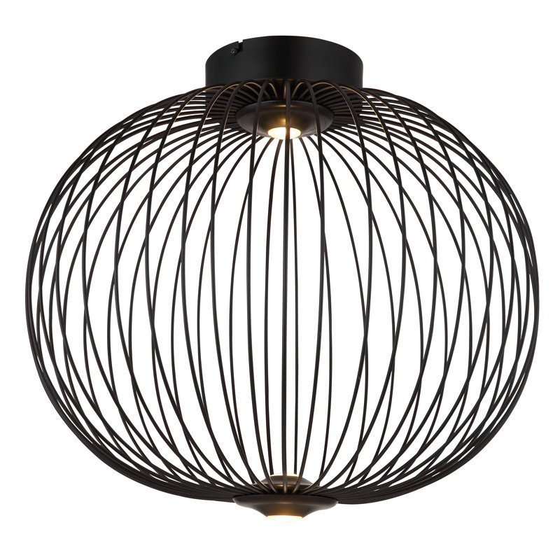 Corderra LED Flush Mount,  Black, Black