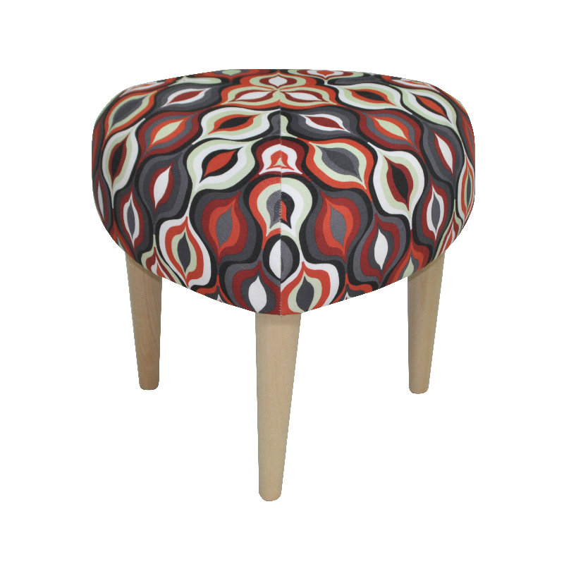 Solid + Manufactured Wood Accent Stool, Red